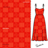 Blood Red Bandhani Traditional Printed For Festive Ethnic Look